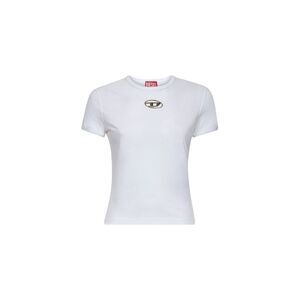 Diesel Women White Organic Jersey T-Uncutie-Long-Od-Q1 Slim T-Shirt